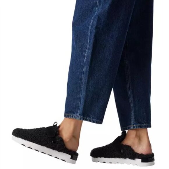 NWT - Sorel Women's Viibe Cozy Clog Color: Black/Sea Salt - Picture 2 of 7